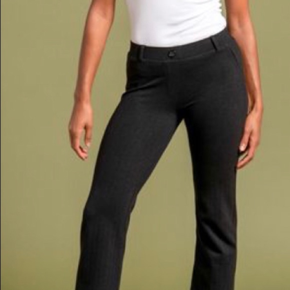Betabrand black Small Petite Bootcut work pants